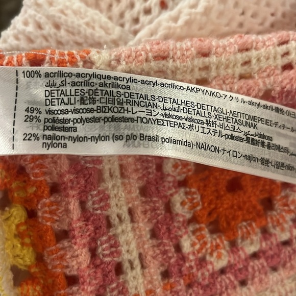 NWT ZARA Granny Square Crochet Chenille Sweater - Picture 8 of 8